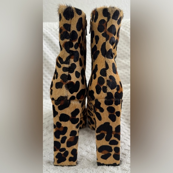 iL Fratellino Rising Star Ankle Booties in Leopard Print Pony Hair Size 38 US 8 - Picture 7 of 14